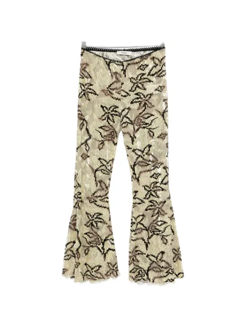 SIEDRES Jeslynn floral-print pleated trousers