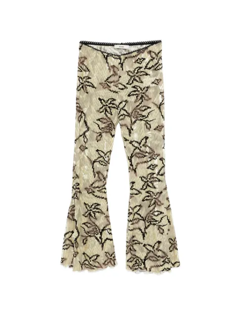 SIEDRES Jeslynn floral-print pleated trousers