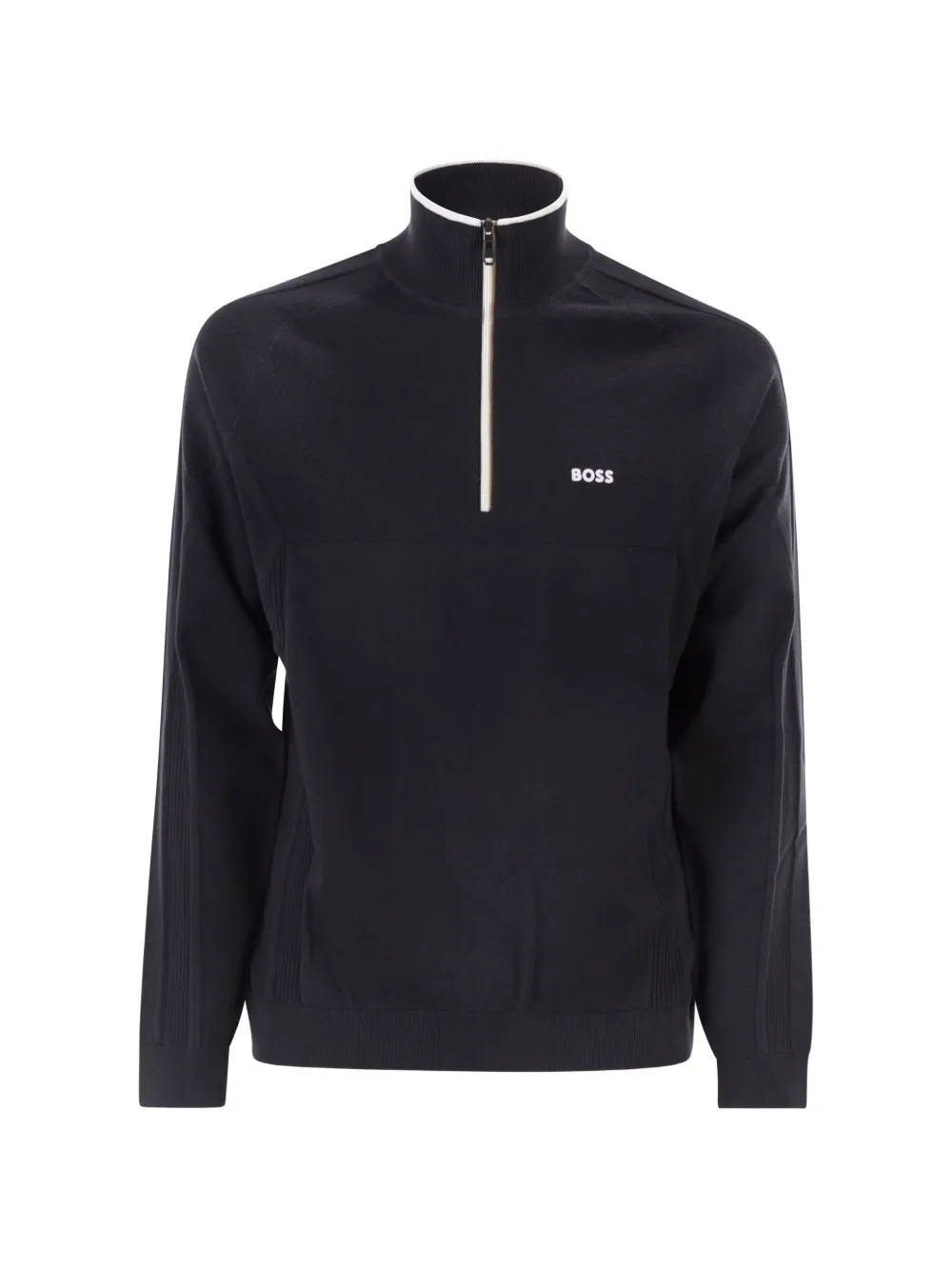 BOSS GREEN HUGO BOSS logo-embroidered sweater - Nero
