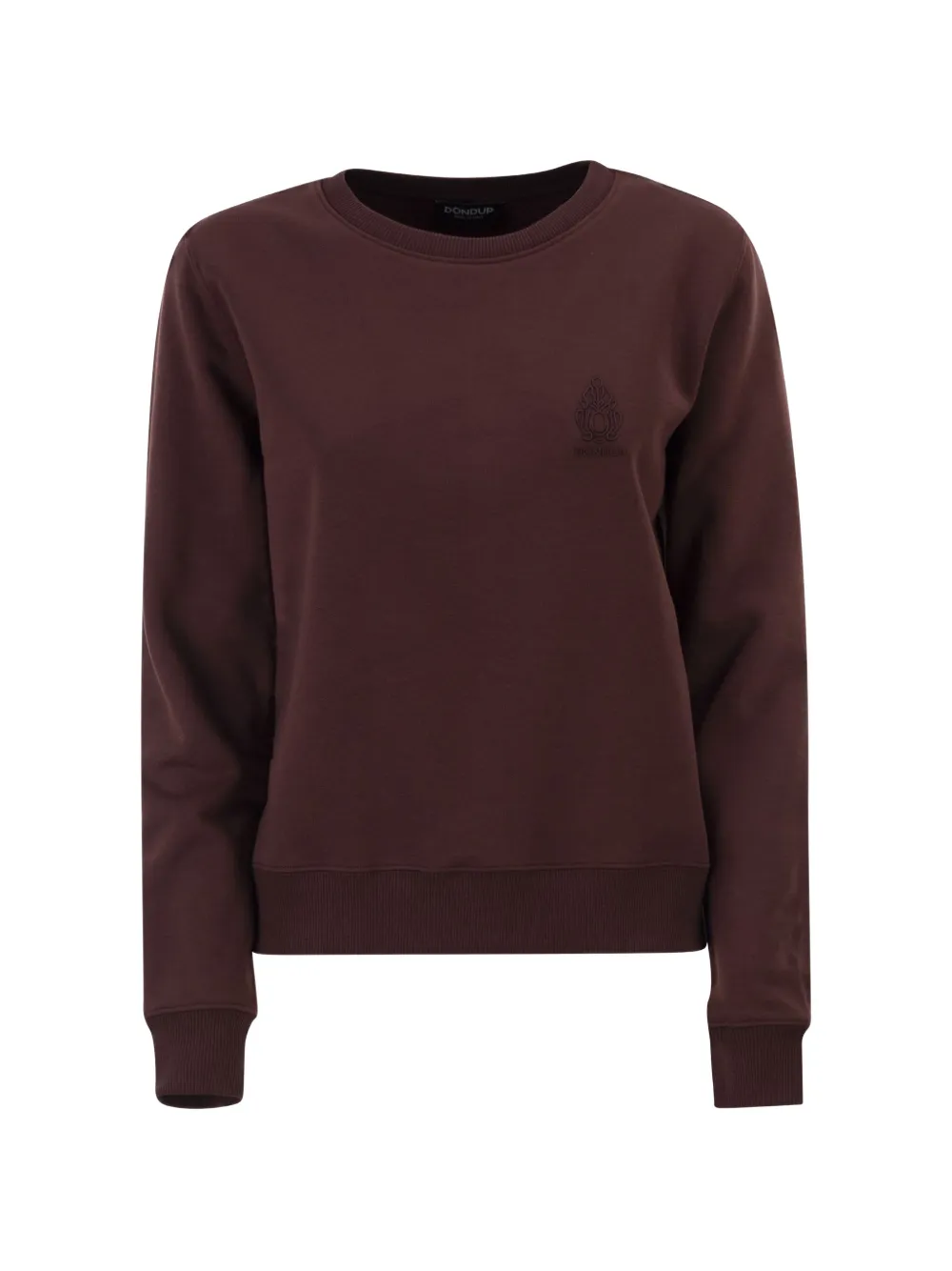 DONDUP Felpa girocollo con ricamo - Marrone