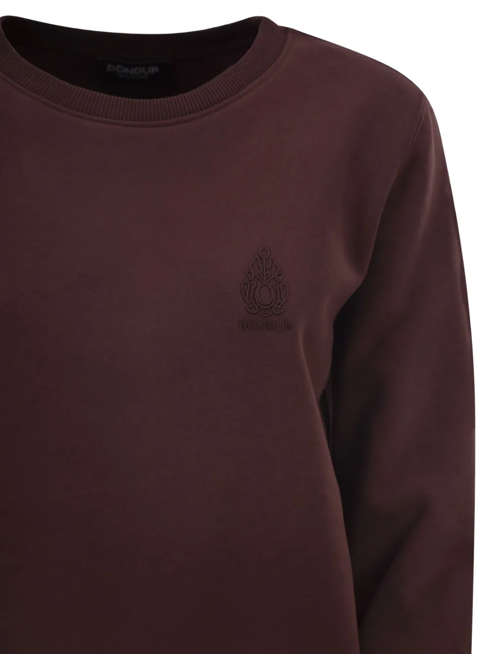 DONDUP Sweater met geborduurd logo Bruin