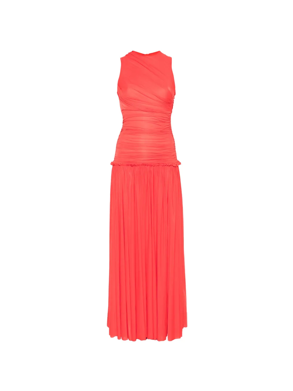 SIEDRES Alina ruched maxi dress - Rosso