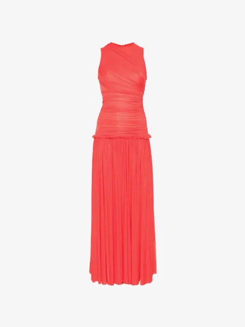 SIEDRES Gerafftes Alina Maxikleid