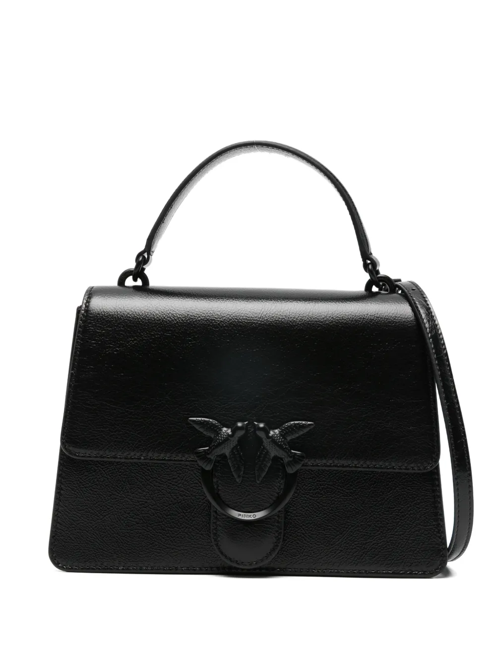 PINKO Love One logo-plaque tote bag - Nero