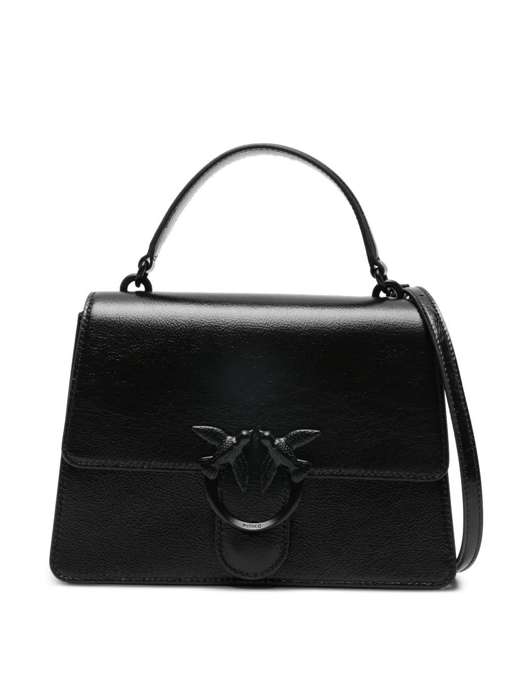 PINKO Love One logo-plaque tote bag - Nero