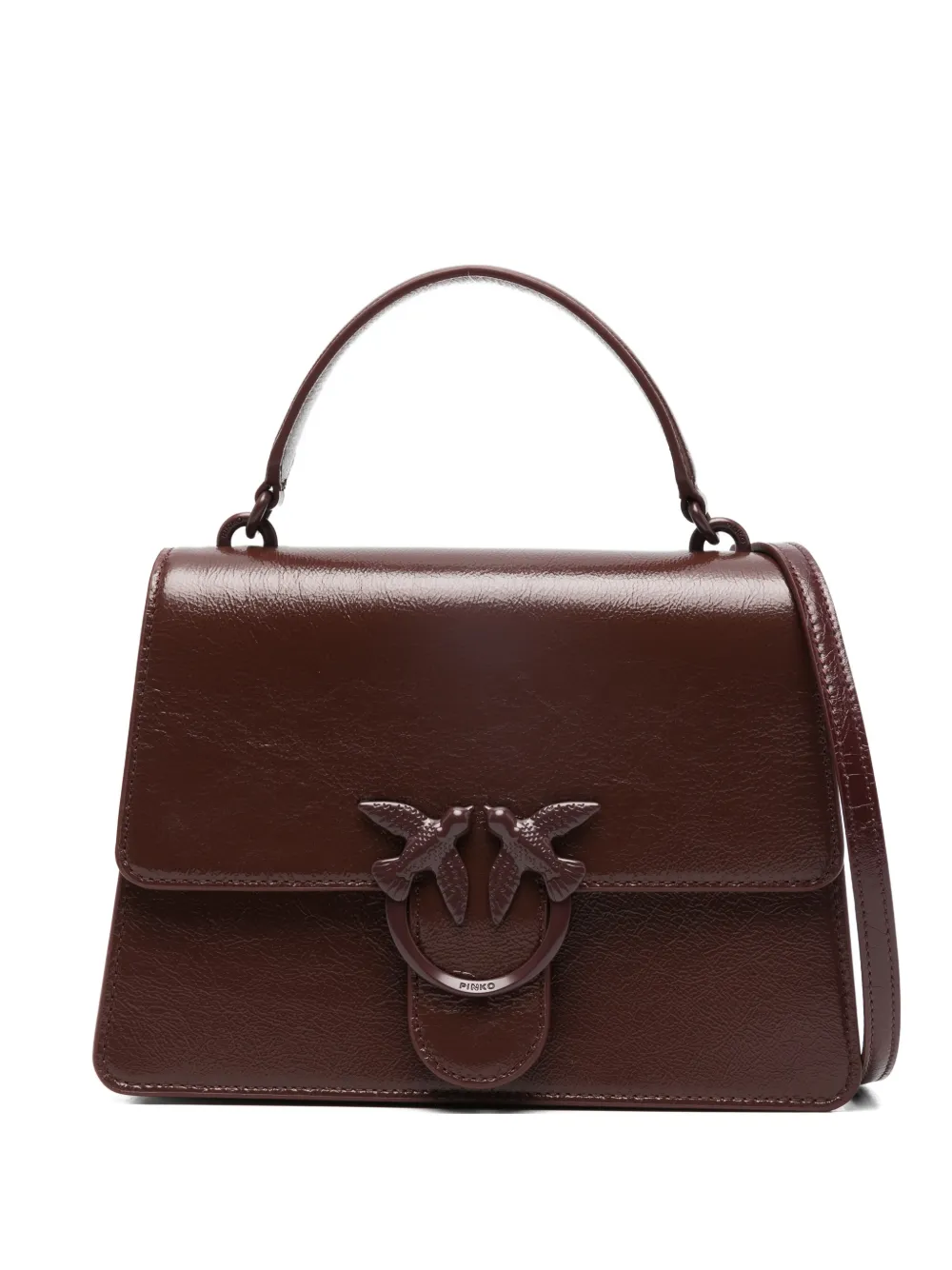 PINKO Love One logo-plaque tote bag - Rosso