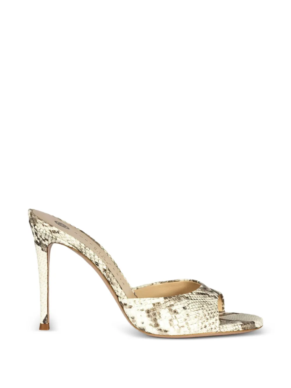 Roberto Festa Ramas sandalen met pythonprint Beige