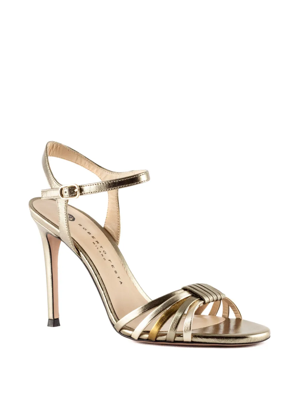 Roberto Festa Regen metallic heeled sandals Goud