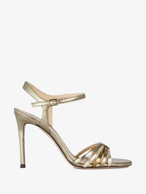 Roberto Festa Regen leren metallic sandalen