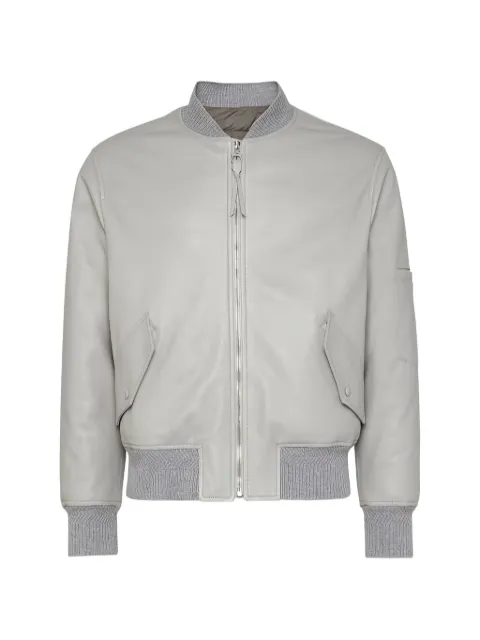 Ferragamo zip leather jacket