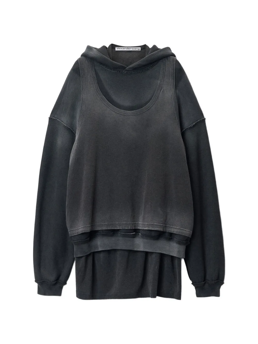 Alexander Wang long-sleeve hoodie - Grigio