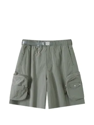 パンツ alexanderwang High Waisted Cargo Short Alexander Wang logo-waistband Cotton Cargo Shorts | Green | FARFETCH