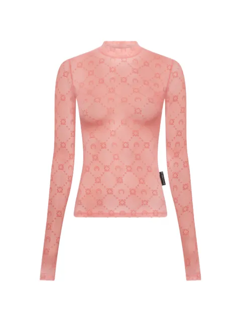 Marine Serre highneck long-sleeve top