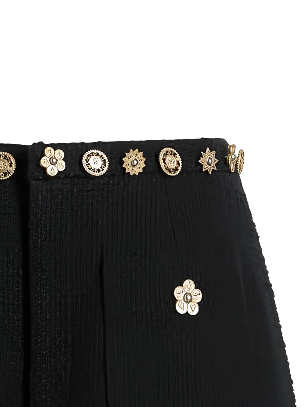 Ansey Flower-Applique Shorts