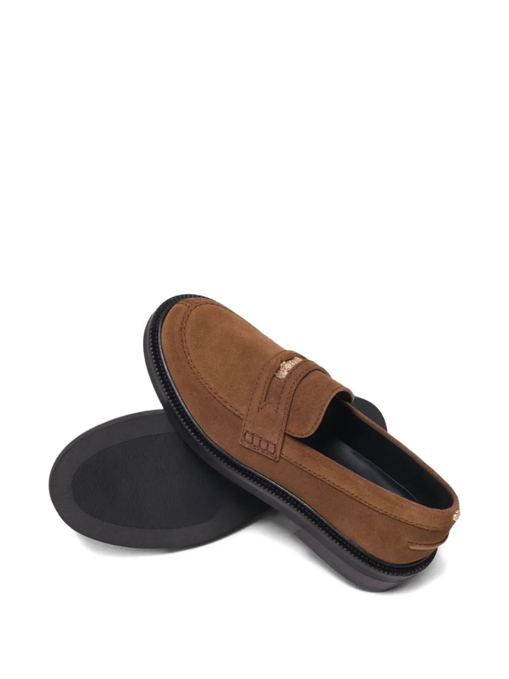 Maje slip-on leather loafers Bruin