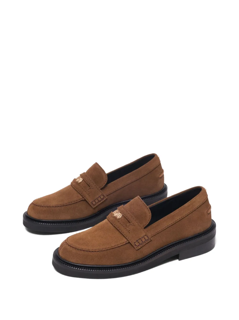 Maje slip-on leather loafers Bruin