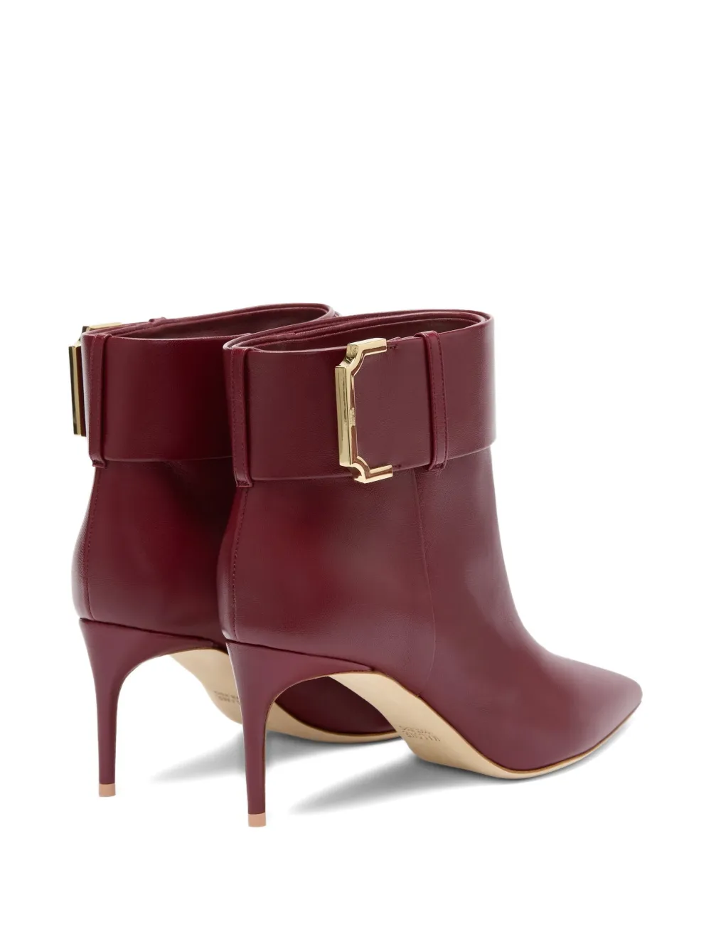Malone Souliers Rossella belt-detail leather ankle boots Rood