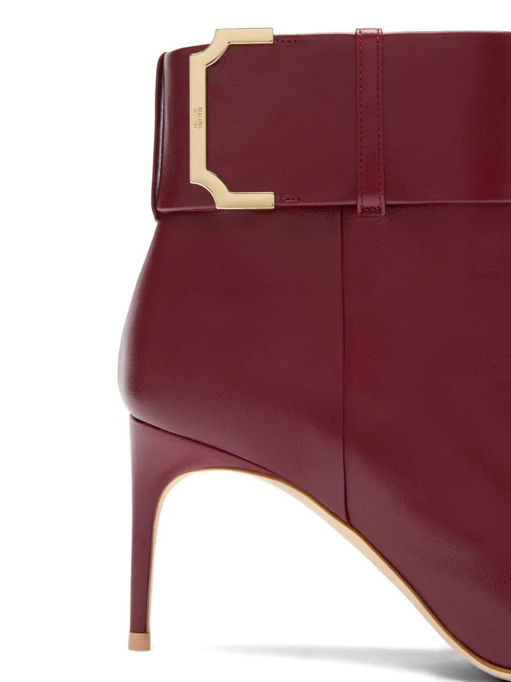 Malone Souliers Rossella belt-detail leather ankle boots Rood