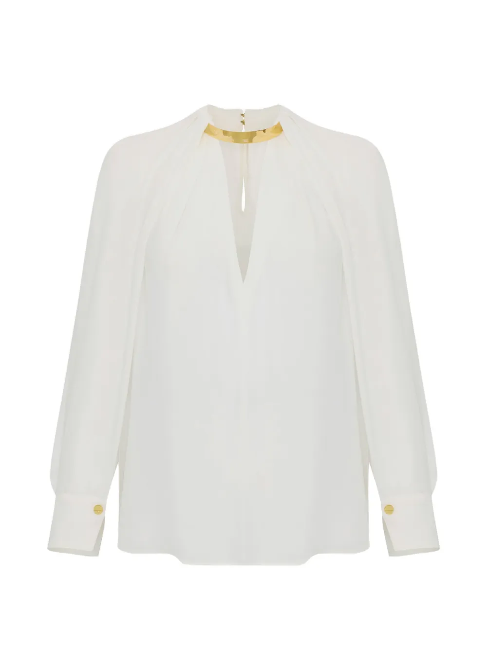Elisabetta Franchi Getailleerde blouse Wit