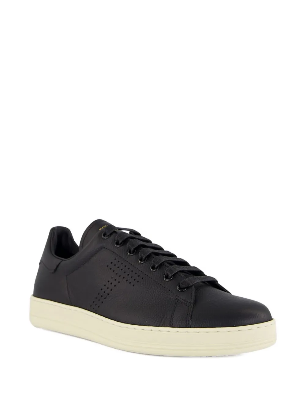 TOM FORD perforated lace-up leather sneakers Zwart