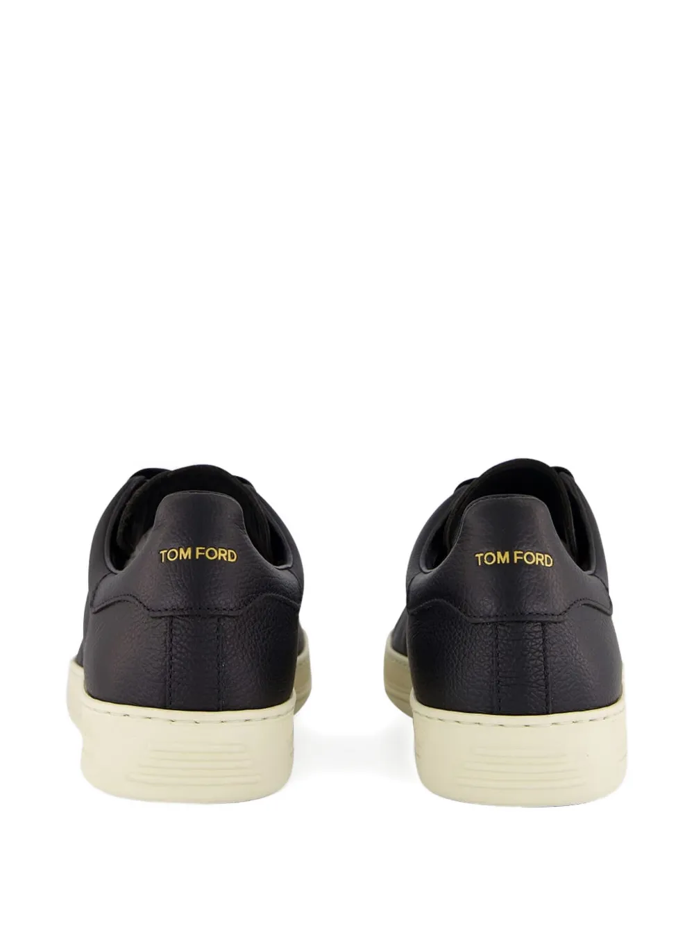 TOM FORD perforated lace-up leather sneakers Zwart