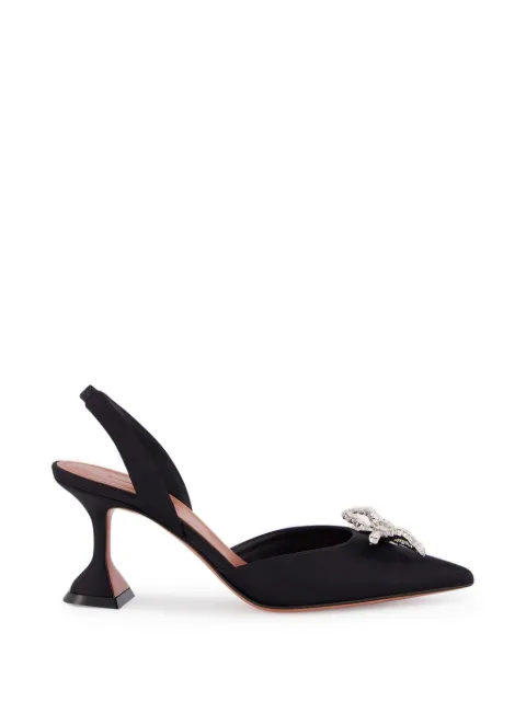 Amina Muaddi Rosie crystal-embellished slingback pumps