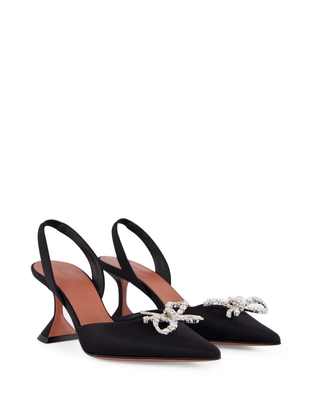 Amina Muaddi Rosie slingback pumps verfraaid met kristallen Zwart