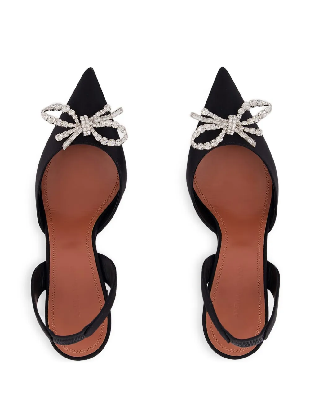 Amina Muaddi Rosie slingback pumps verfraaid met kristallen Zwart