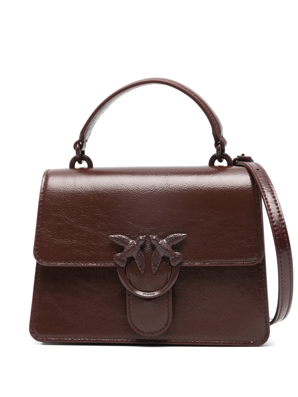 PINKO Love One logo-plaque tote bag - Rosso