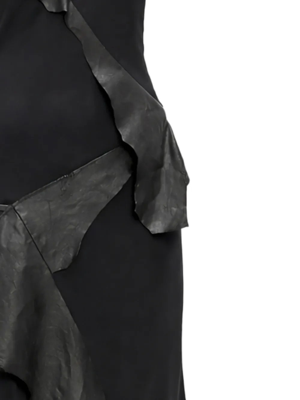  Ann Demeulemeester Cady Ruffled Maxi Dress - Black 