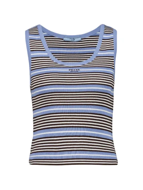 Prada striped knitted tank top