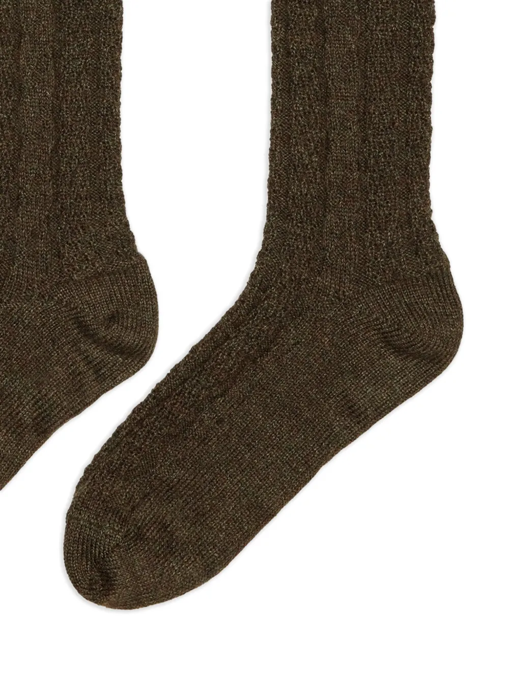 Maison Margiela Ribgebreide sokken Bruin