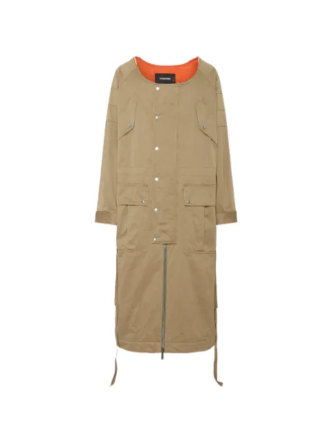 DSQUARED2 raw-cut washed-effect parka coat