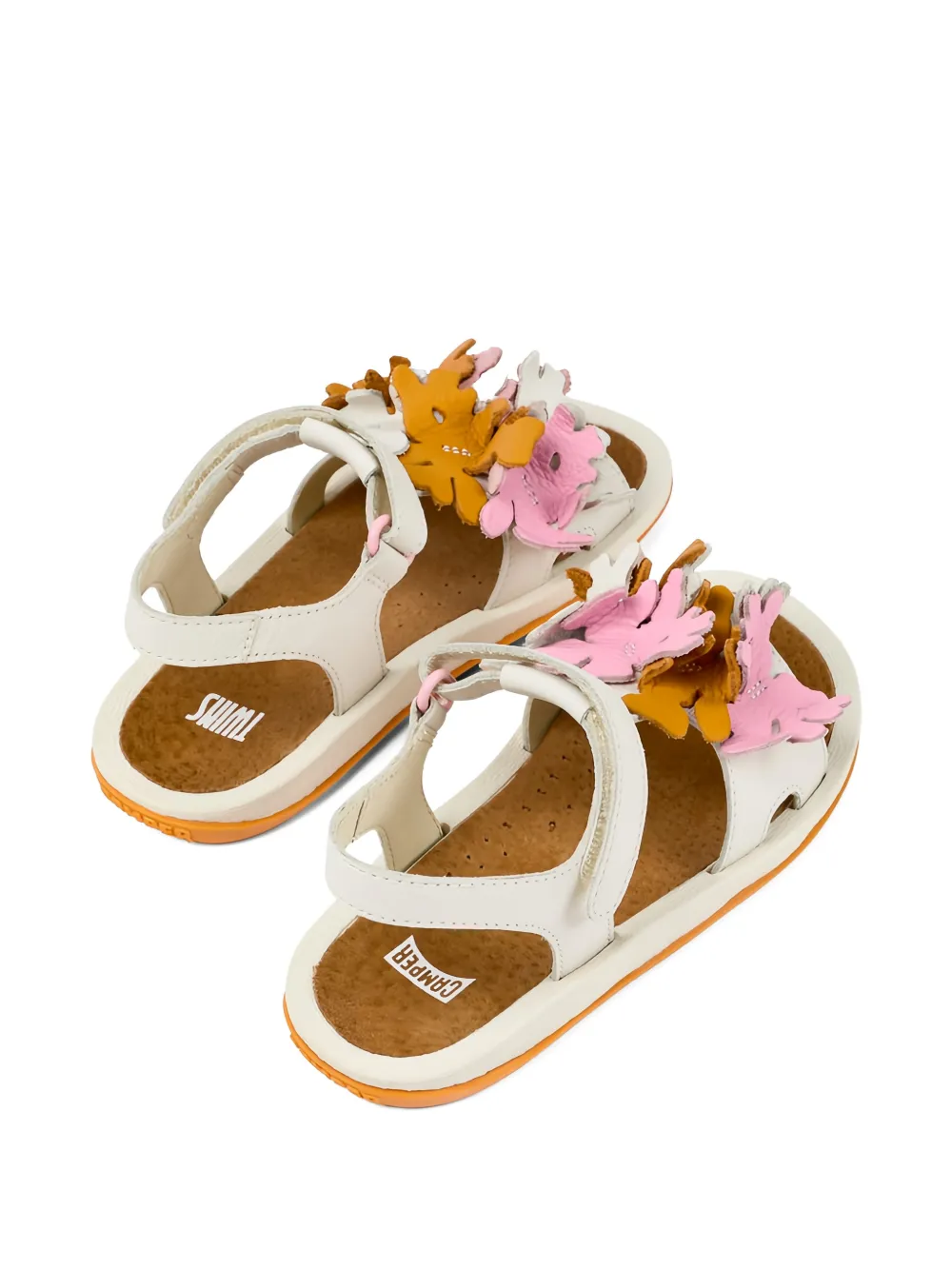 Camper Kids Bicho Twins floral-embellished sandals Wit