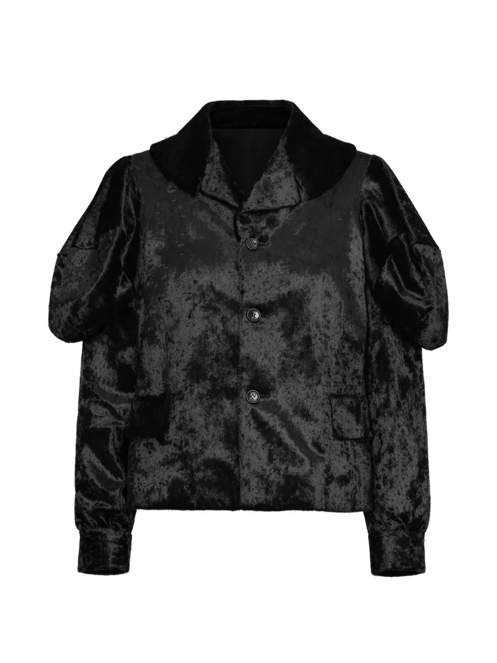 Comme Des Garçons Comme Des Garçons puff-sleeve cropped jacket - Nero