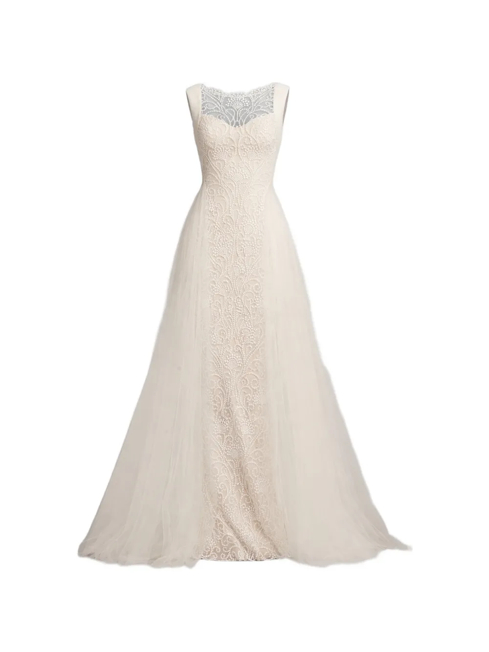 Tadashi Shoji Alamo Dot embroidered bridal gown - Neutrals