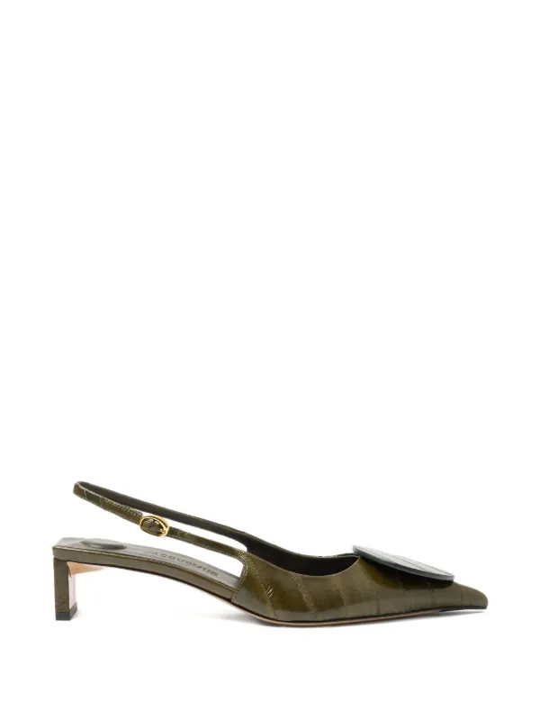 Jacquemus The Low Duelo Slingback Sandals in Green