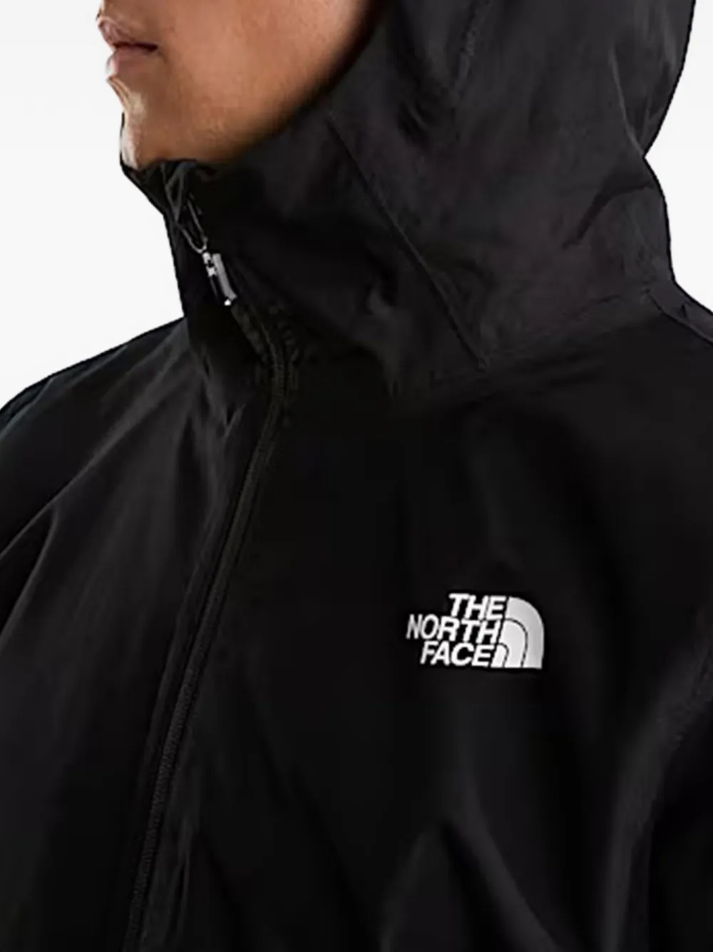 The North Face Jack met capuchon en logodetail Zwart