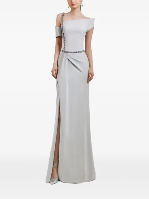 Gemy Maalouf vestido largo con cuello asimétrico