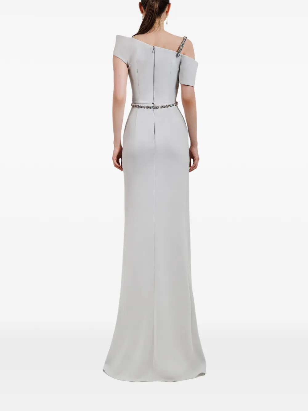 Gemy Maalouf Maxi-jurk met asymmetrische hals Grijs