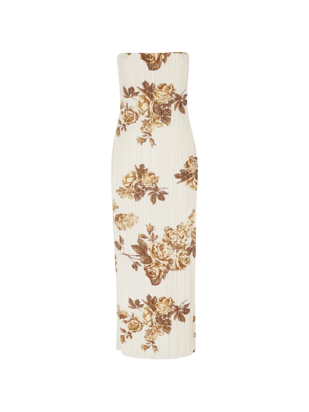 Magda Butrym strapless floral-print midi dress - Toni neutri