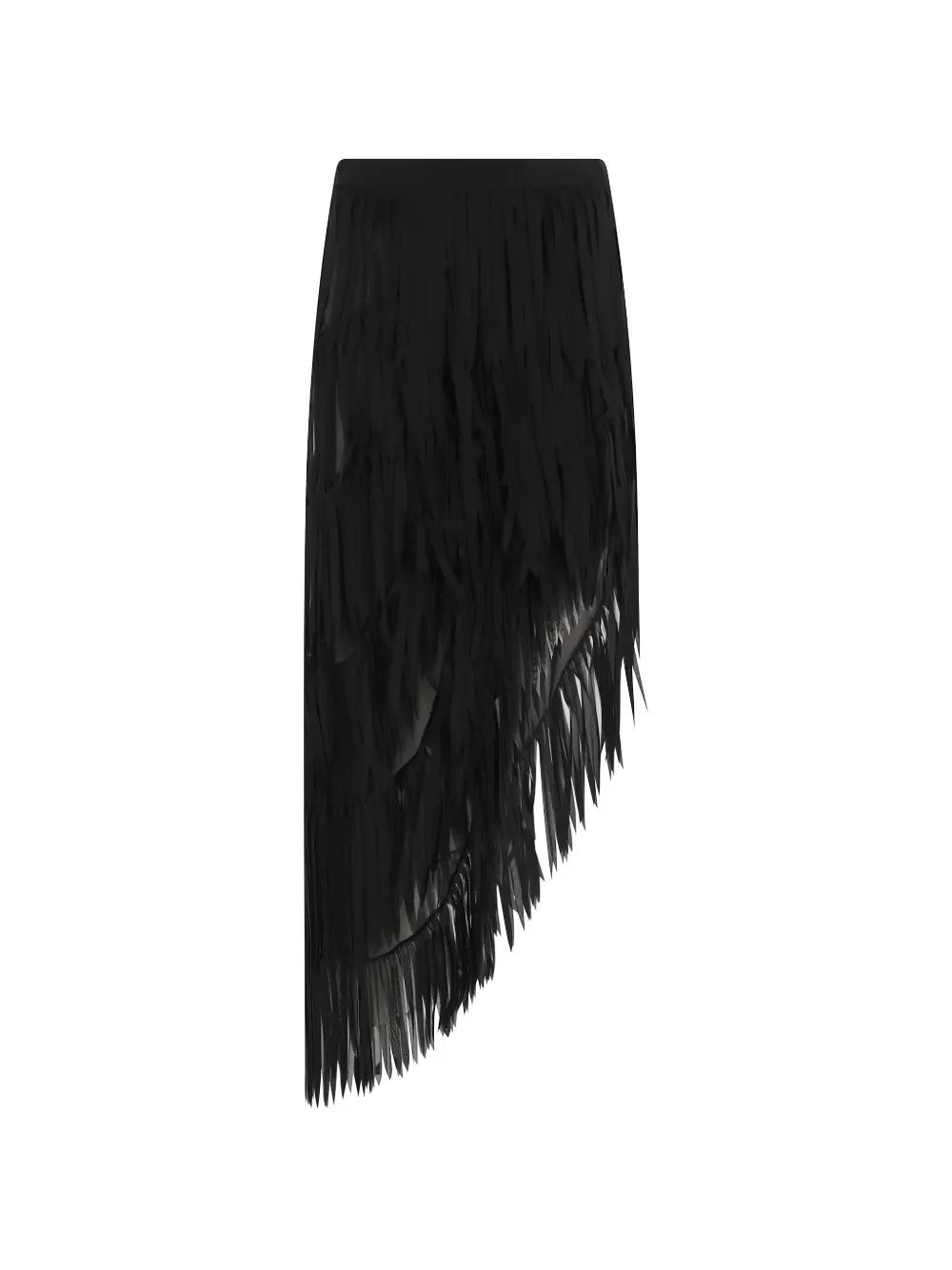 Erika Cavallini Melania fringed skirt - Nero