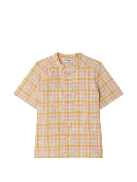 Bonpoint checked short-sleeve shirt