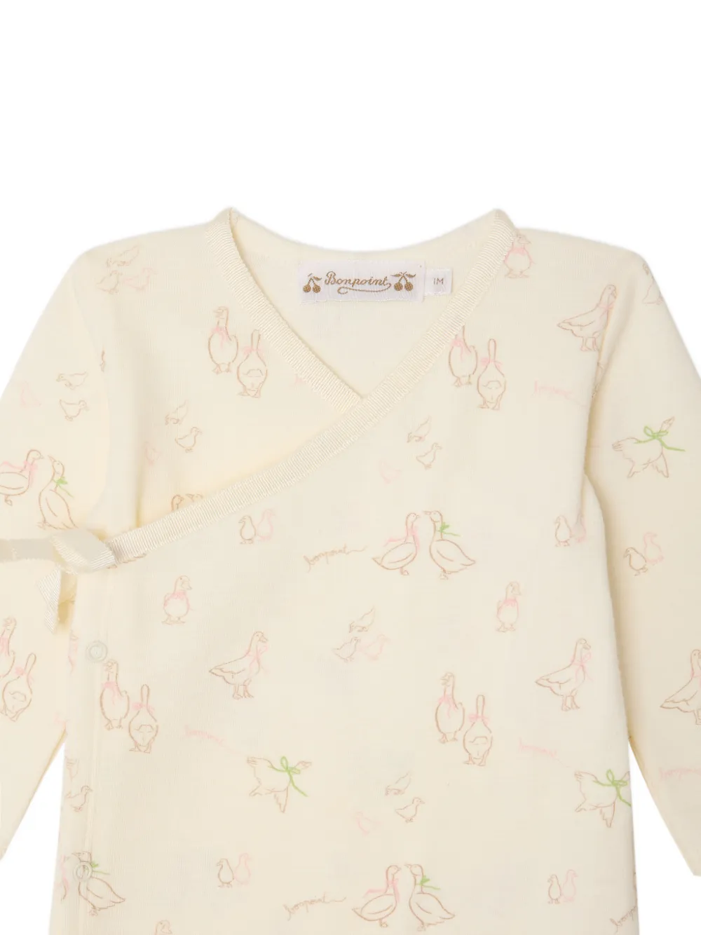  Bonpoint Giulietta Printed Romper - Neutrals 