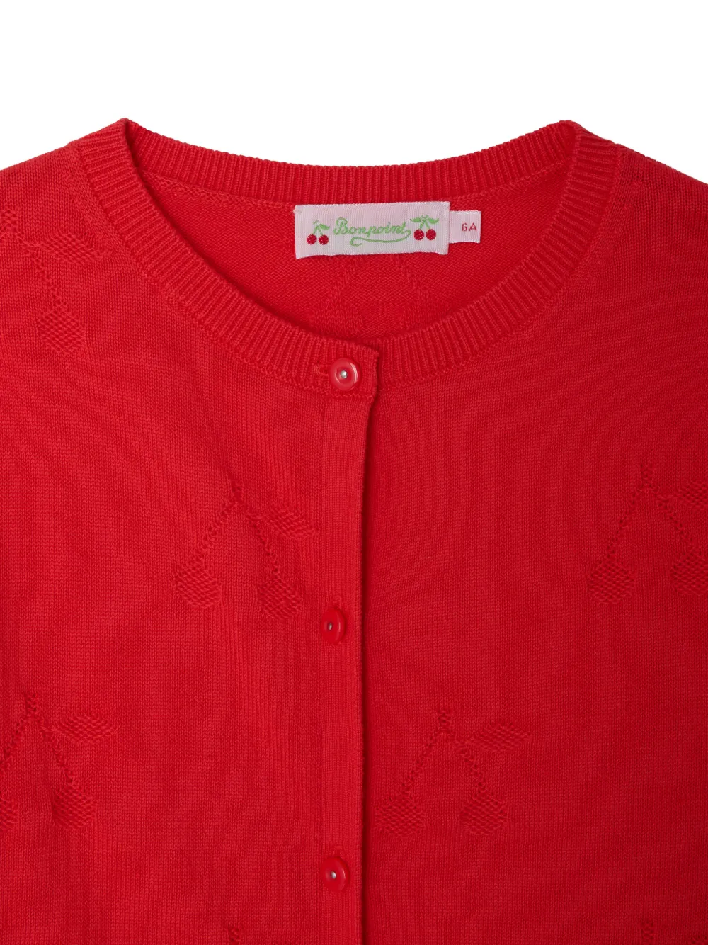 Bonpoint Lysia vest met kers Rood