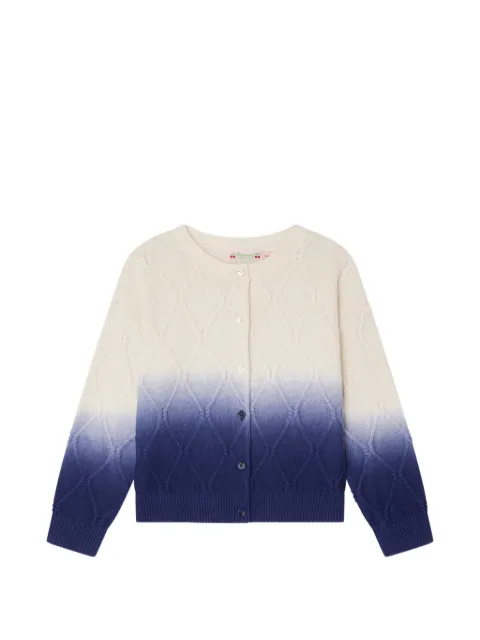 Bonpoint cardigan Larelle à encolure ronde et maille torsadée en coton biologique et cachemire