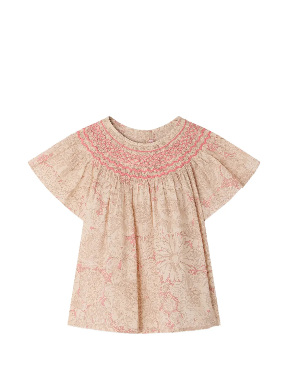 Bonpoint Adelice smocked floral blouse - Toni neutri