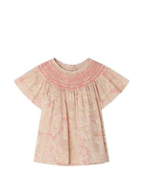 Bonpoint Adelice smocked floral blouse 