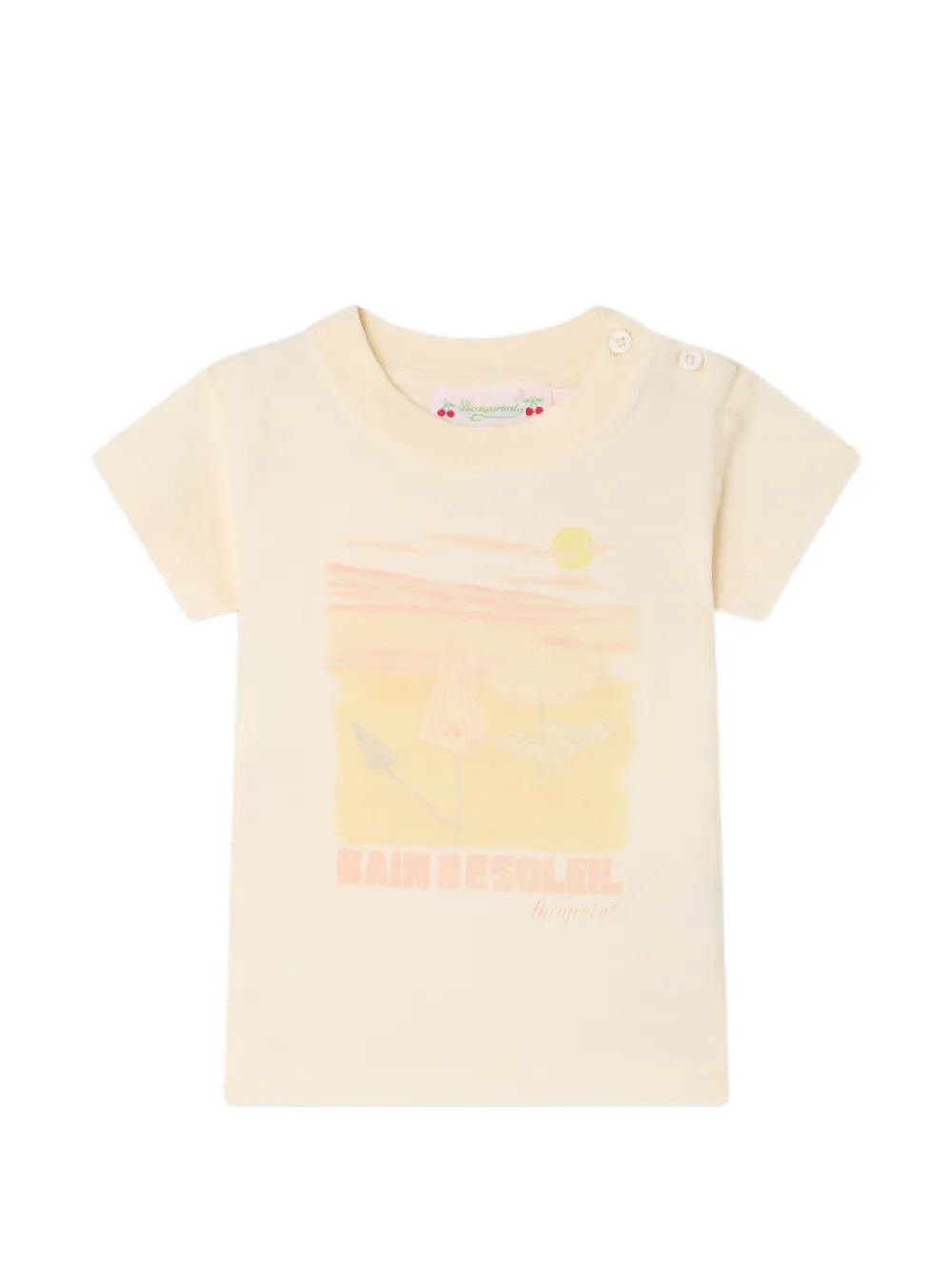 Bonpoint T-Shirt mit grafischem Print - Nude