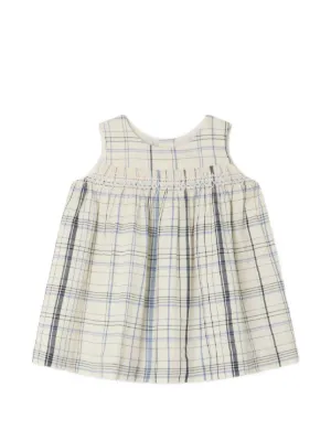 Bonpoint チェック ワンピース | レッド | FARFETCH JP